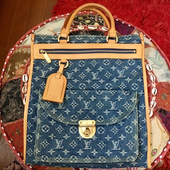 Louis Vuitton Handbags - Louis Vuitton Denim Sac Plat Tote